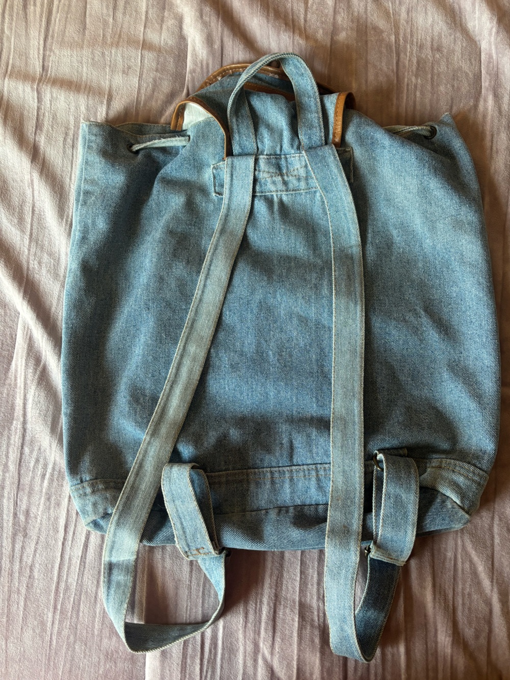 Rare Vintage Disney Winnie the Pooh Denim Backpack - Picture 8 of 9
